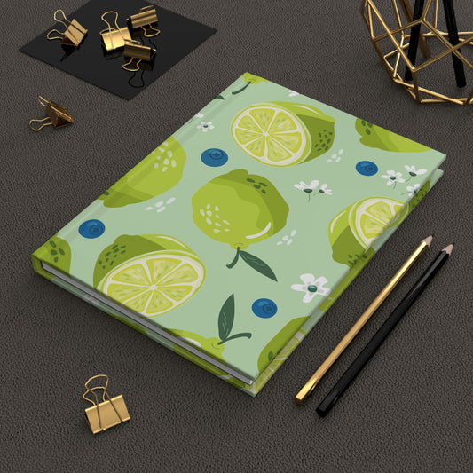 Limes and Blueberries Hardcover Journal Matte