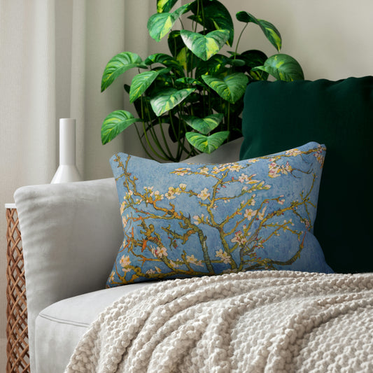 Van Gogh Blossoming Almond Tree Spun Polyester Lumbar Pillow