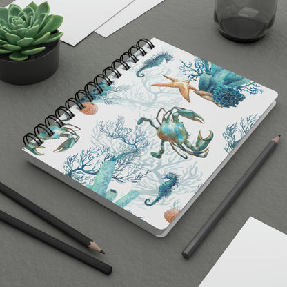 Watercolor Coral Reef Spiral Bound Journal