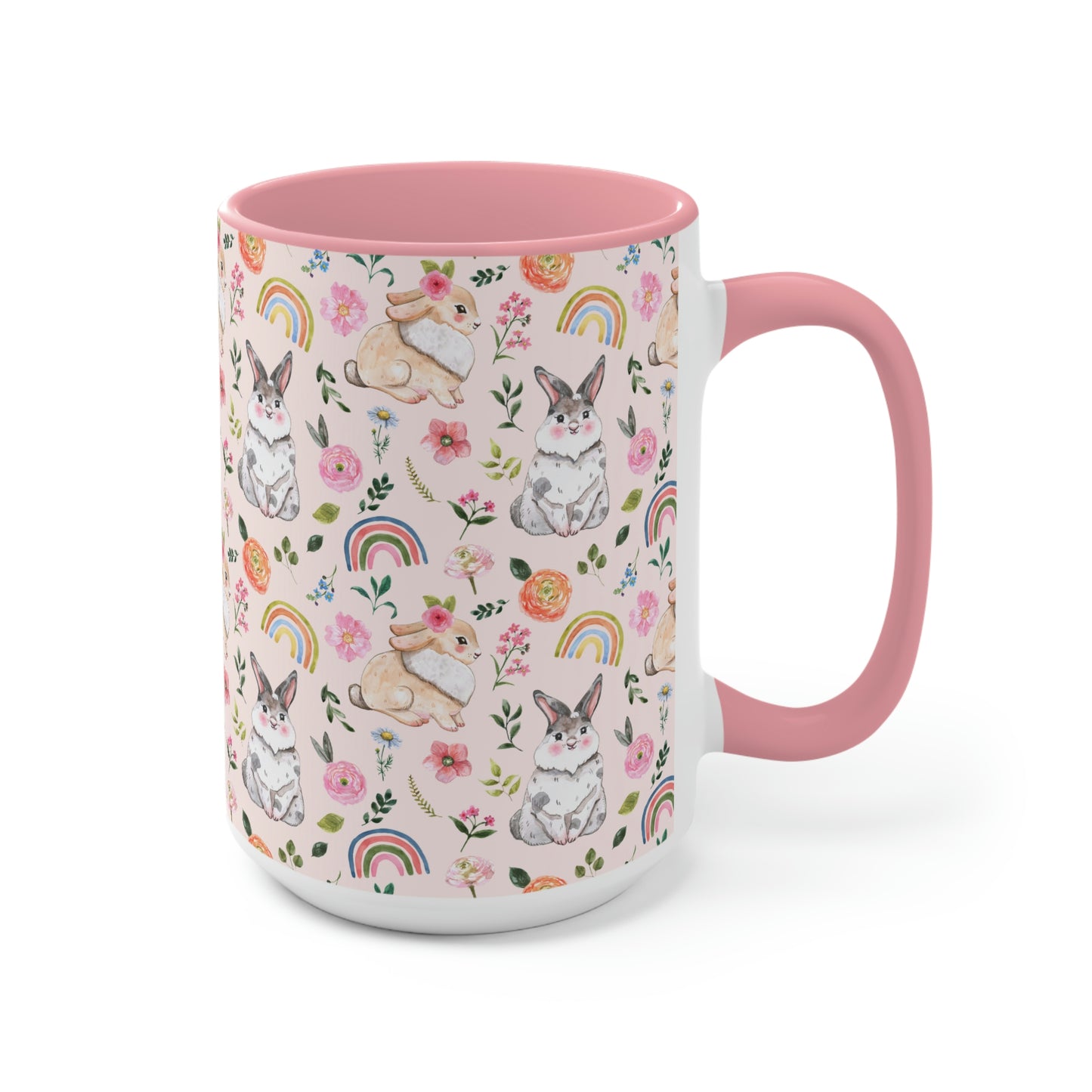 Easter Bunnies and Rainbows Coffee Mug