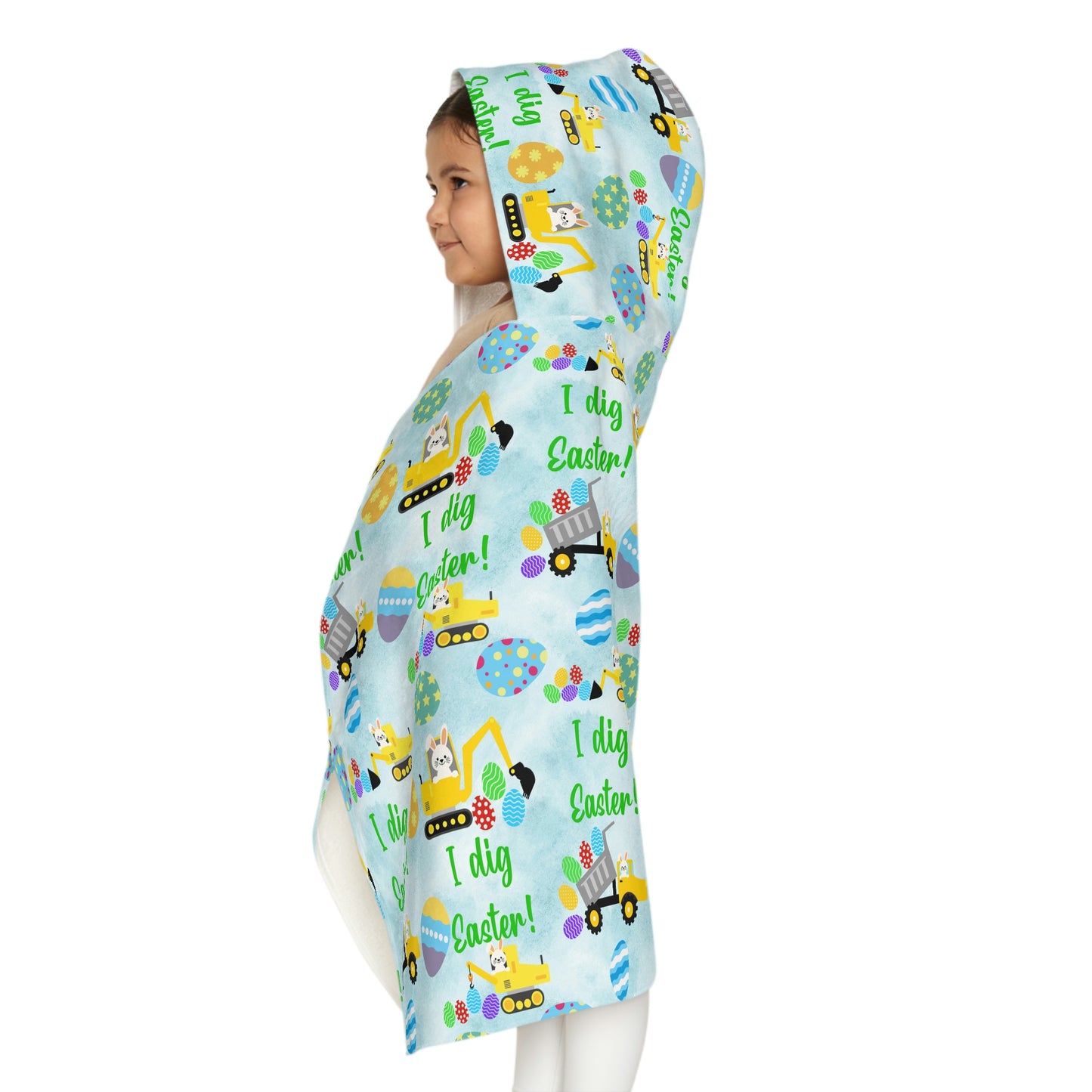 I Dig Easter Youth Hooded Towel