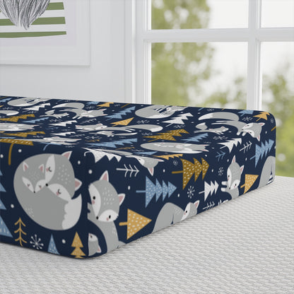 Arctic Foxes Baby Changing Pad Cover