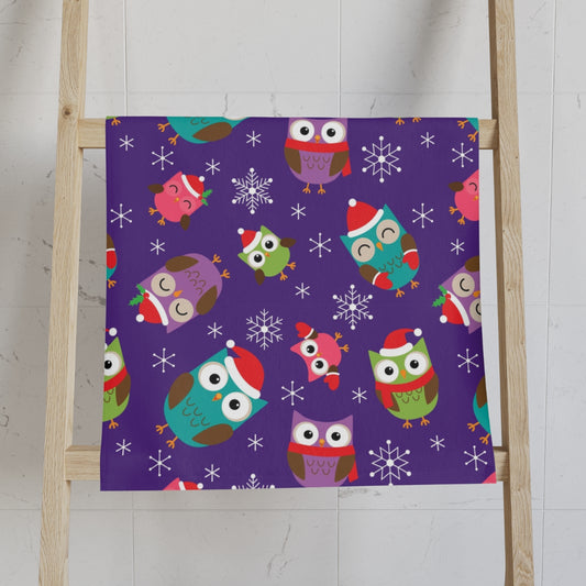 Owls and Snowflakes Hand Towel