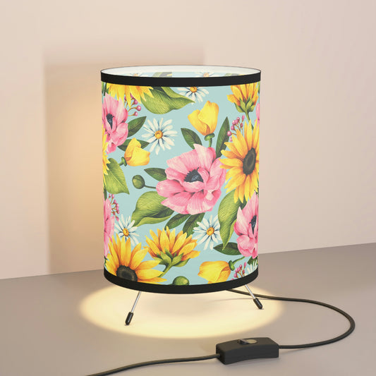 Sunflowers Tripod Lamp with High-Res Printed Shade
