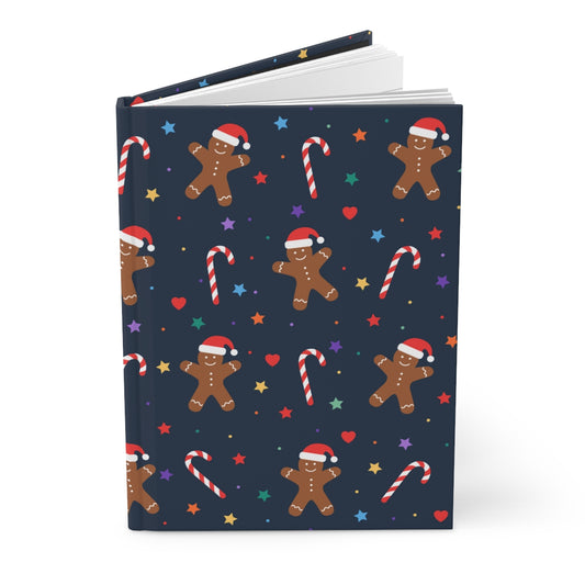 Gingerbread and Candy Canes Hardcover Journal Matte