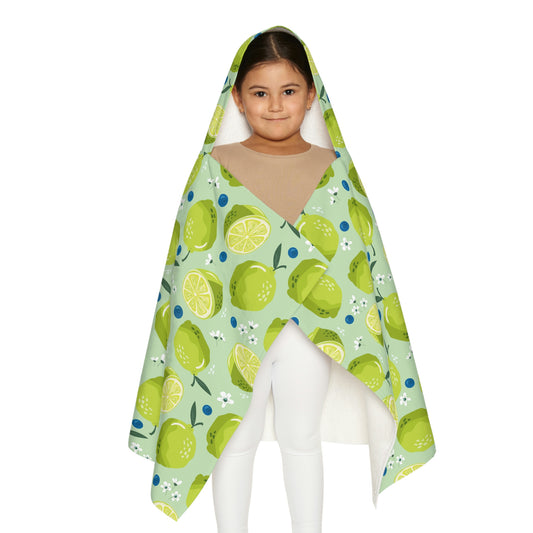 Limes and Blueberries Youth Hooded Towel