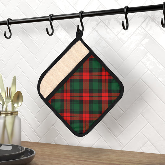 Red and Green Tartan Plaid Pot Holder with Pocket