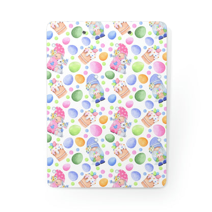 Easter Gnomes and Pastel Eggs Clipboard