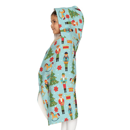 Nutcrackers and Rocking Horses Youth Hooded Towel