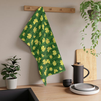 Gold Clovers Kitchen Towel