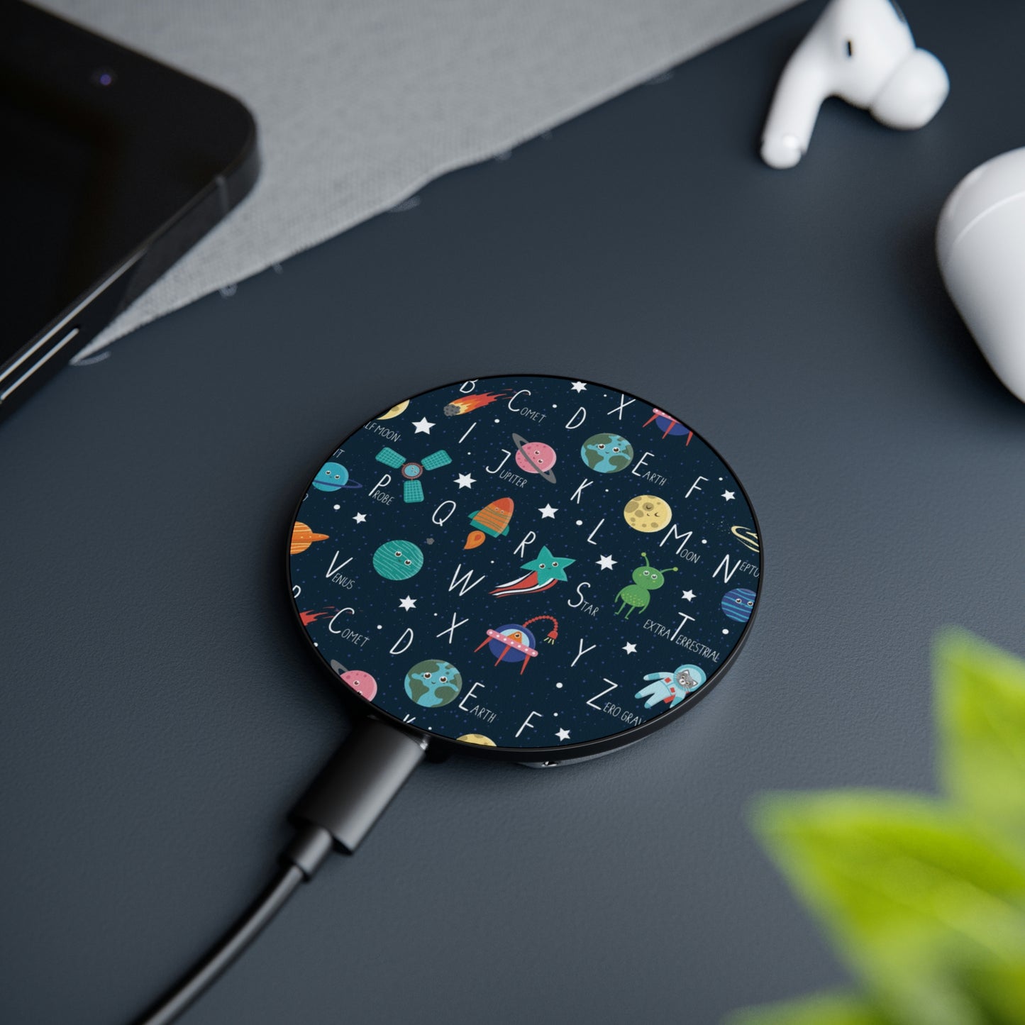 Space Alphabet Magnetic Induction Charger