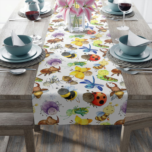 Ladybugs, Bees and Dragonflies Table Runner (Cotton, Poly)