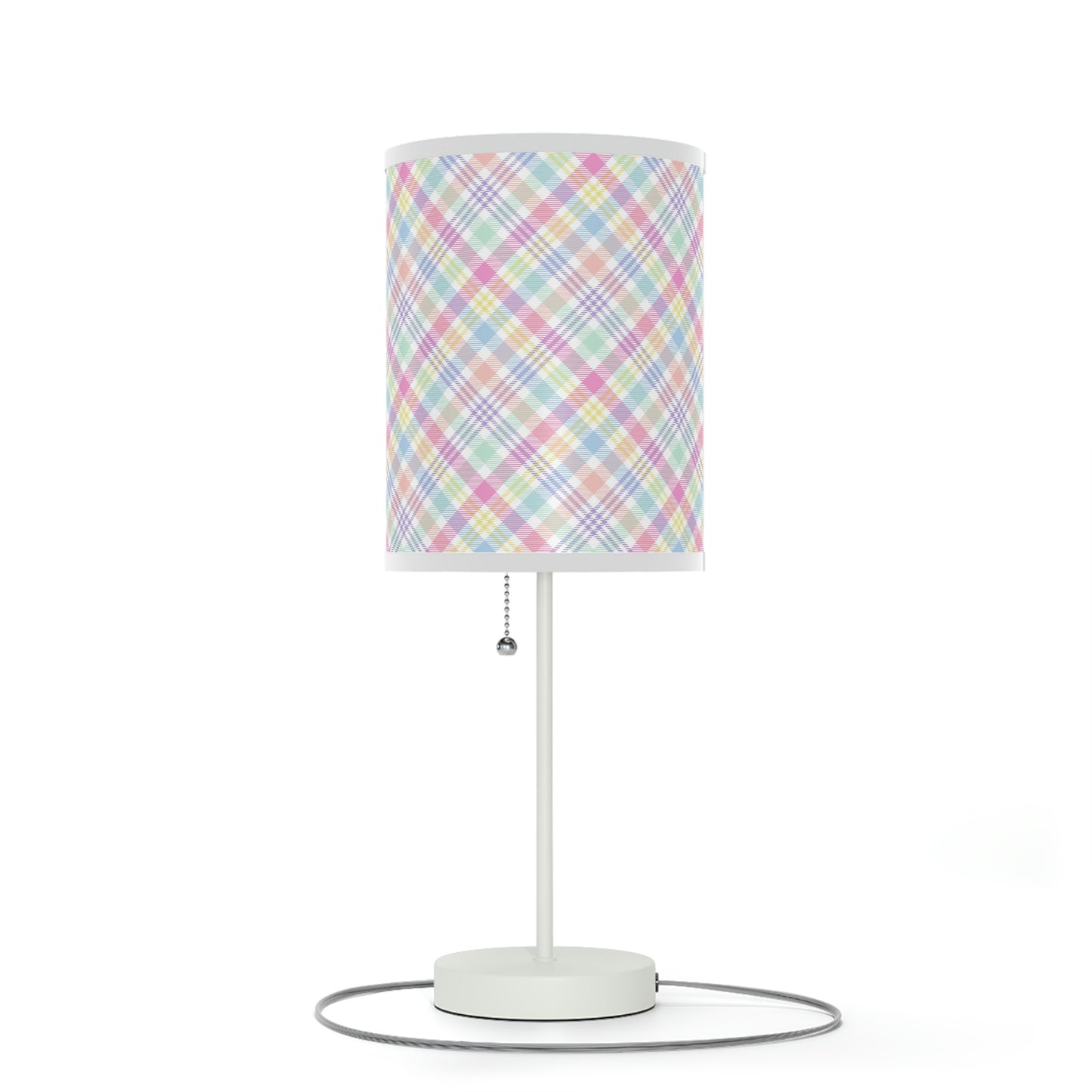 Pastel Plaid Lamp on a Stand, US|CA plug
