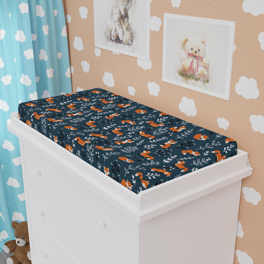Happy Foxes Baby Changing Pad Cover