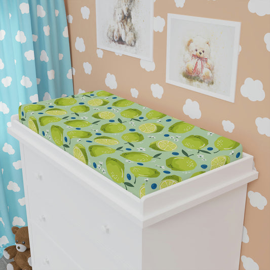 Limes and Blueberries Baby Changing Pad Cover