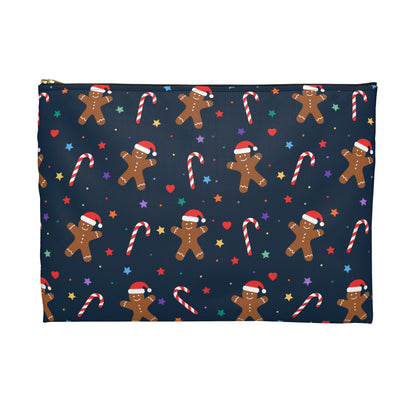 Gingerbread and Candy Canes Accessory Pouch