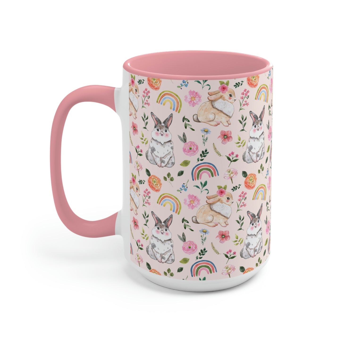 Easter Bunnies and Rainbows Coffee Mug
