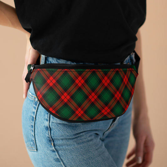 Red and Green Tartan Plaid Fanny Pack