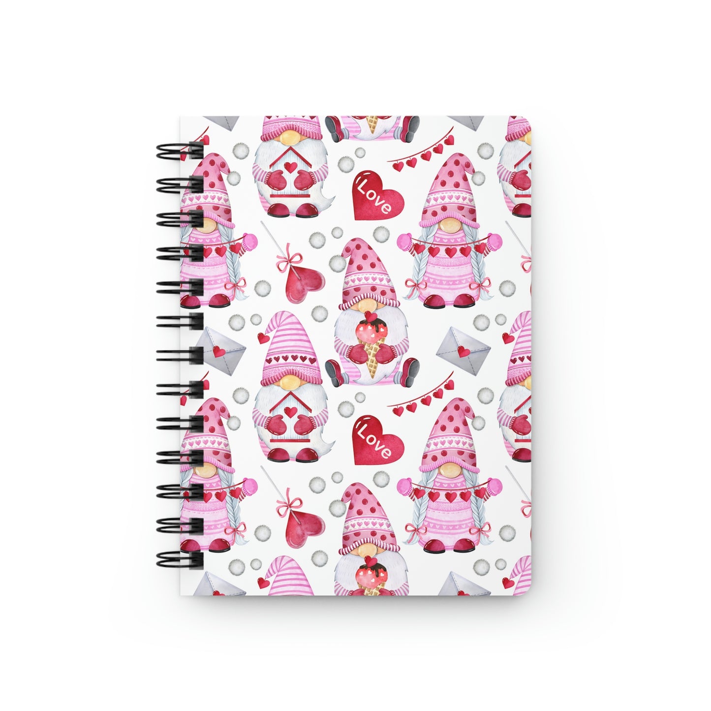 Gnomes and Hearts Spiral Bound Journal