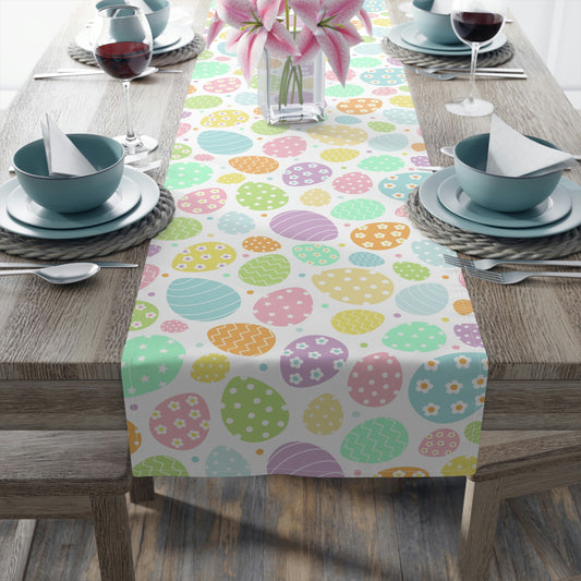 Colorful Easter Eggs Table Runner (Cotton, Poly)