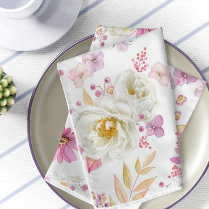 Spring Butterflies and Roses Napkins Set of Four