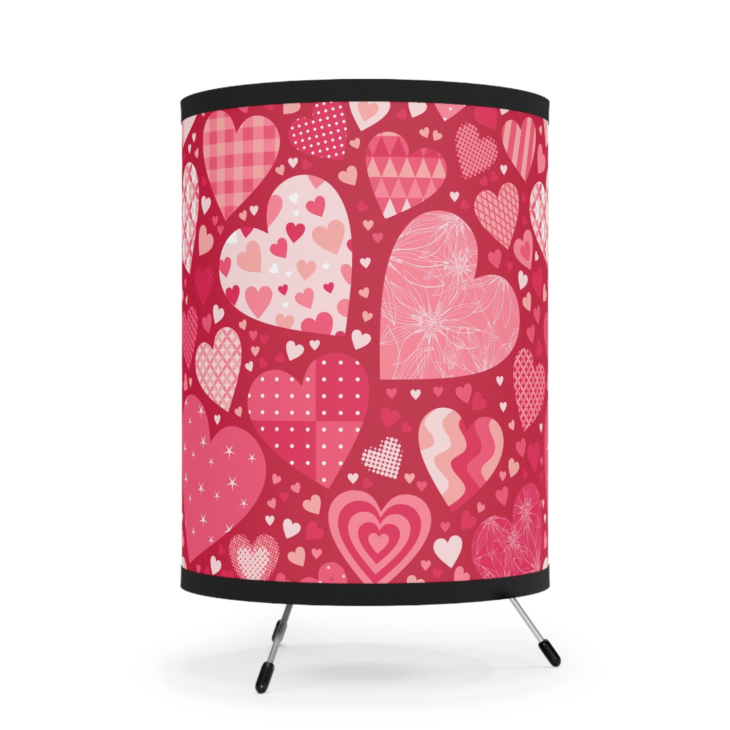 Blissful Hearts Tripod Lamp with High-Res Printed Shade, US\CA plug