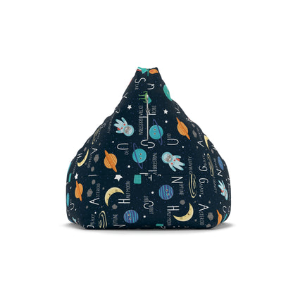 Space Alphabet Bean Bag Chair Cover