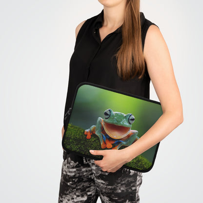 Laughing Tree Frog Laptop Sleeve