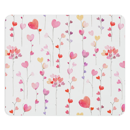 Heart Flowers Mouse Pad