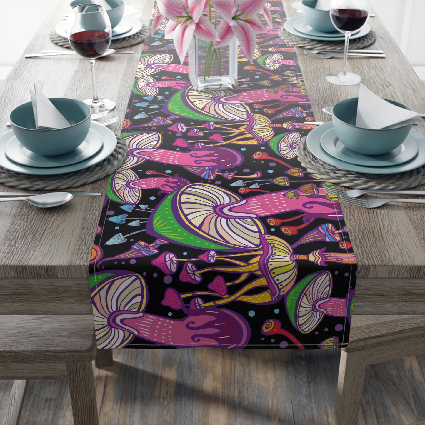 Super Mushrooms Table Runner (Cotton, Poly)