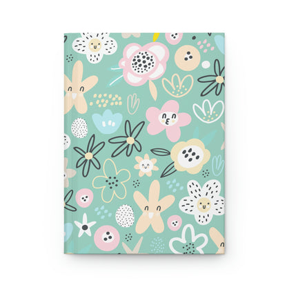 Abstract Flowers Hardcover Journal Matte