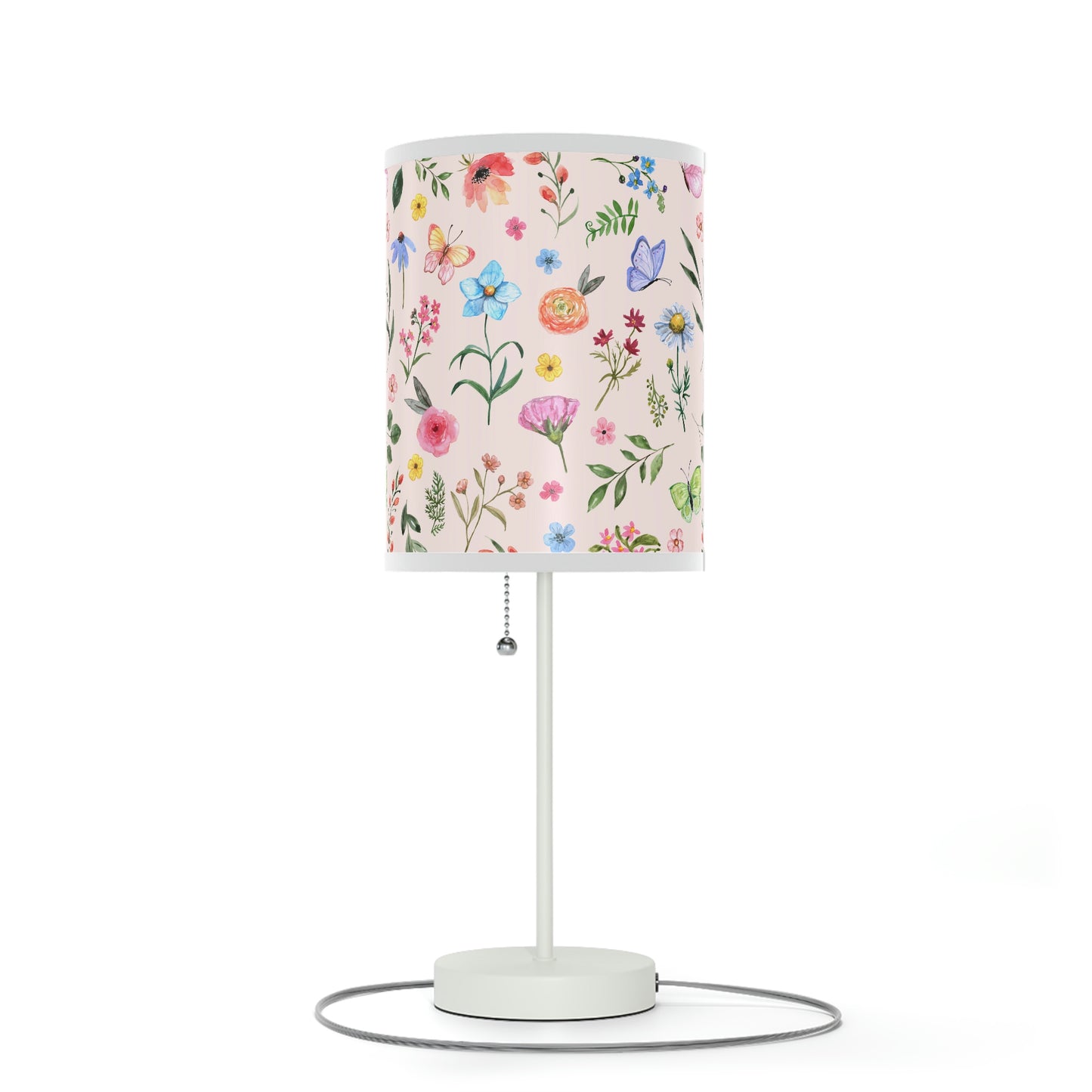 Spring Daisies and Butterflies Table Lamp
