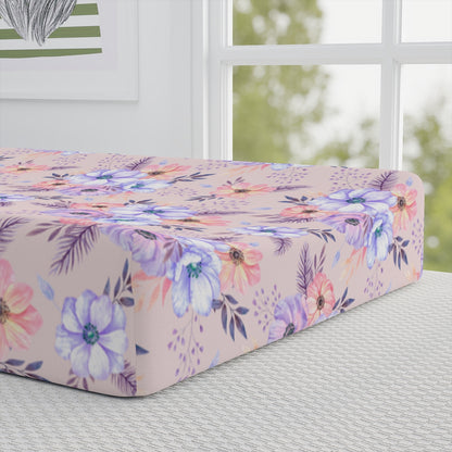 Very Peri Anemones Baby Changing Pad Cover