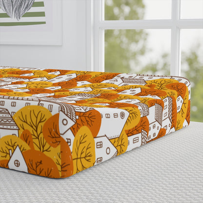 Fall Nordic Houses Baby Changing Pad Cover