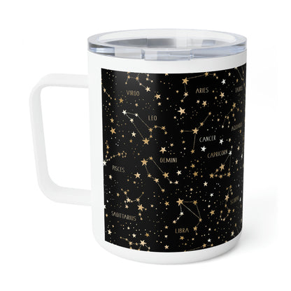 Stars and Zodiac Signs Insulated Coffee Mug, 10oz