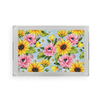 Sunflowers Acrylic Serving Tray
