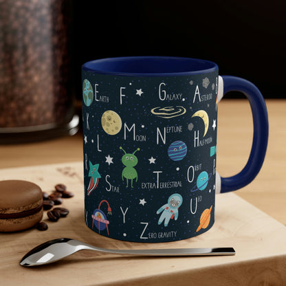 Space Alphabet Accent Coffee Mug, 11oz