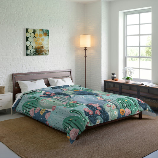 Pastel Cactus Comforter