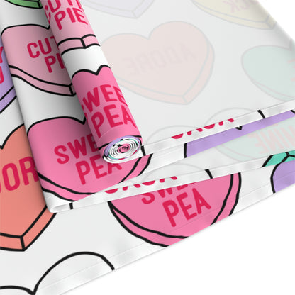Candy Conversation Hearts Table Runner