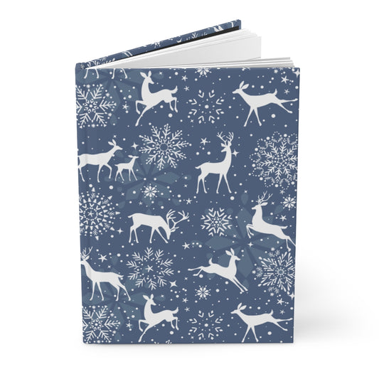 Reindeers and Snowflakes Hardcover Journal Matte