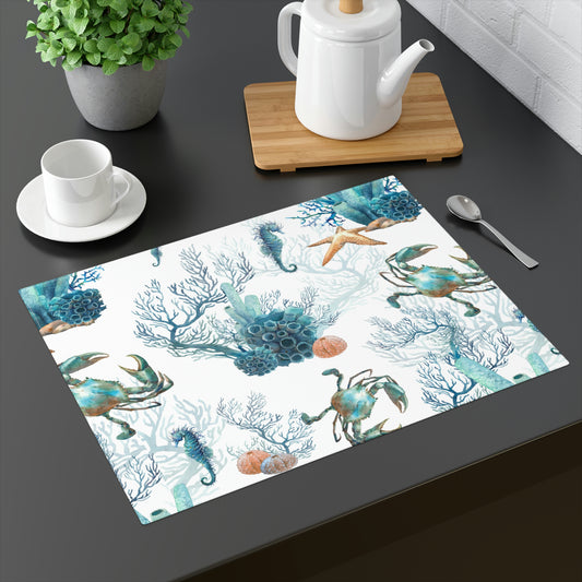 Watercolor Coral Reef Placemat, 1pc
