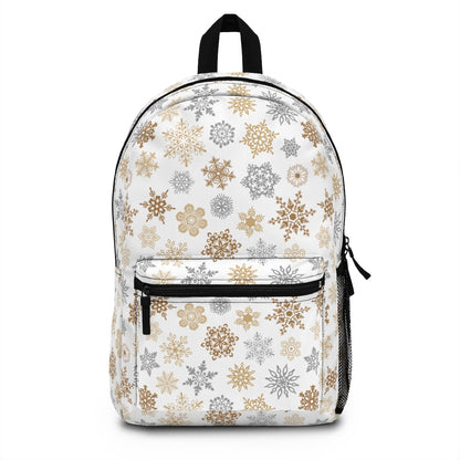 Gold and Silver Snowflakes Backpack