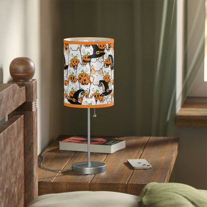 Halloween Kawaii Cats and Pumpkins Table Lamp
