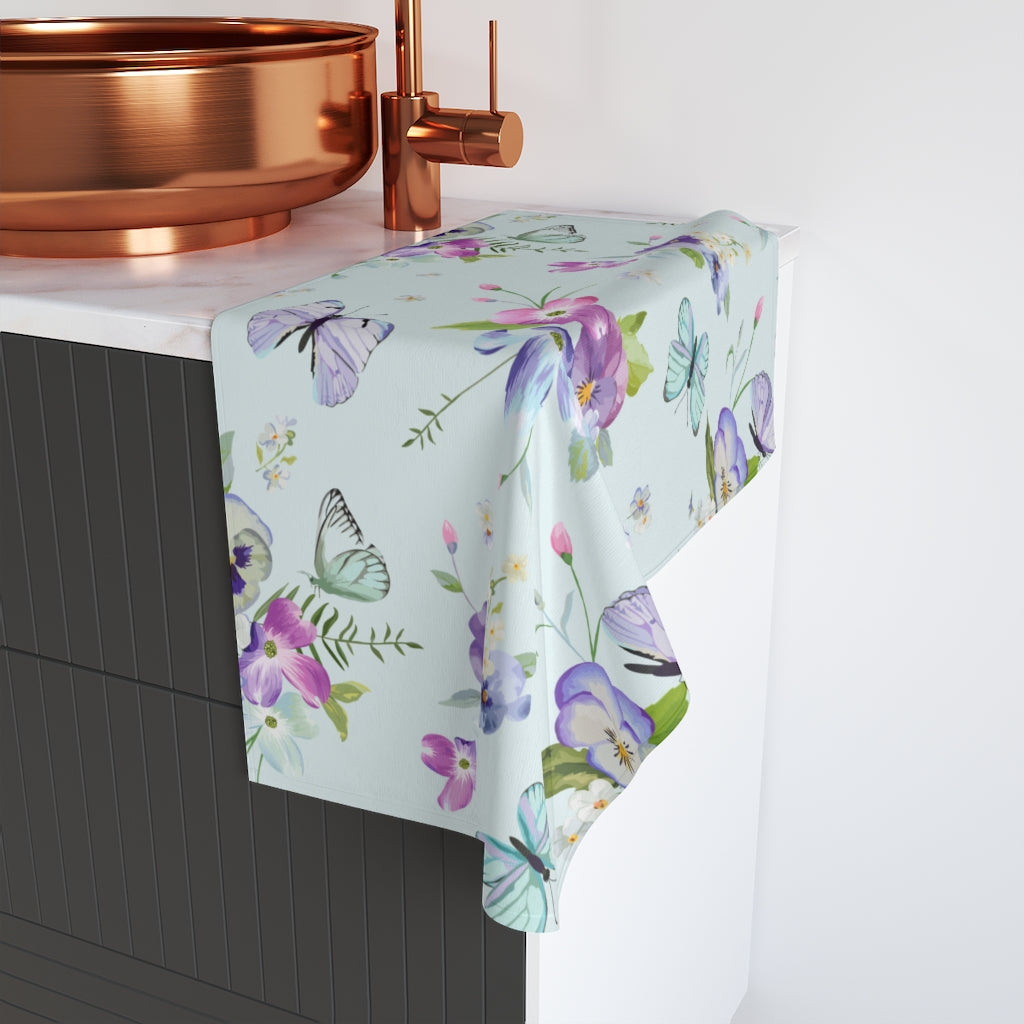 Butterflies and Flowers Hand Towel