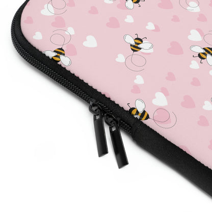 Honey Bee Hearts Laptop Sleeve