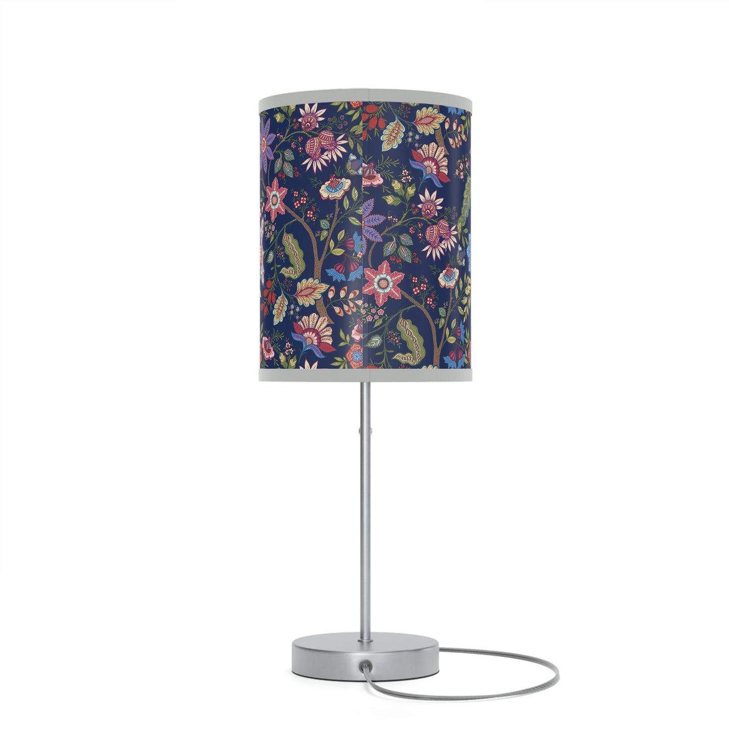 Jacobean Flowers Lamp on a Stand, US|CA plug