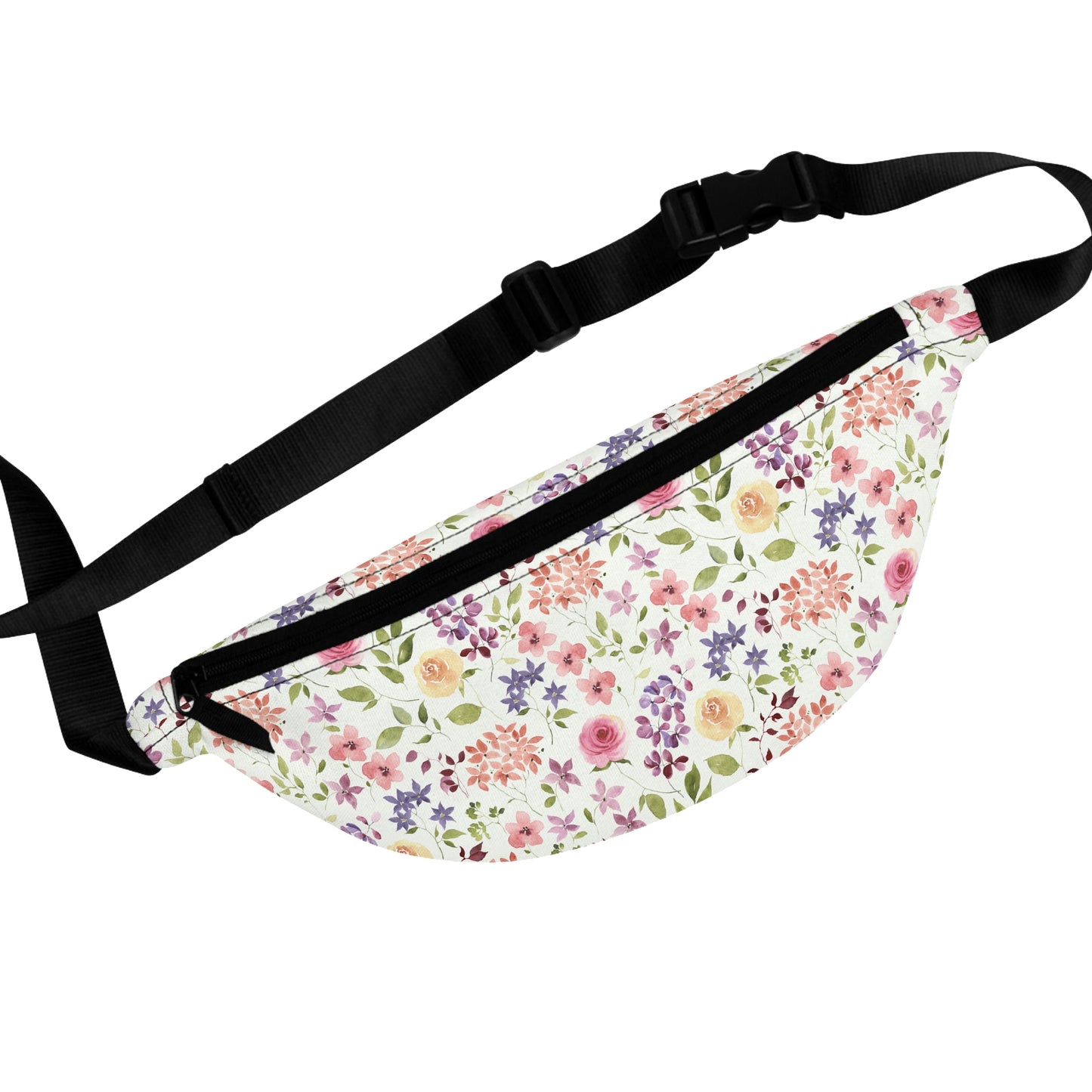 Yellow and Pink Roses Fanny Pack