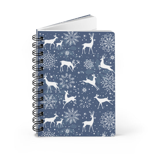 Reindeers and Snowflakes Spiral Bound Journal