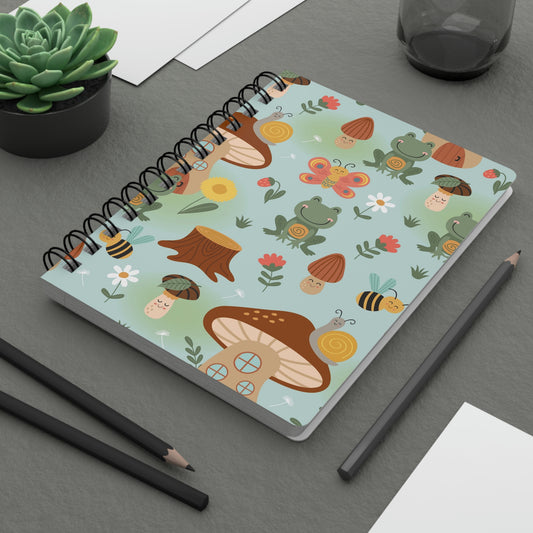 Frogs and Mushrooms Spiral Bound Journal
