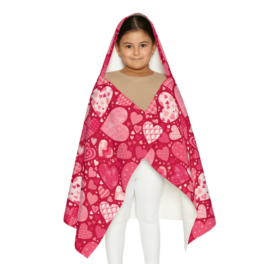 Blissful Hearts Youth Hooded Towel